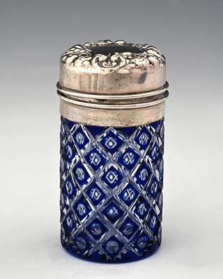 Lot 212 - An American silver-mounted cut glass smelling...
