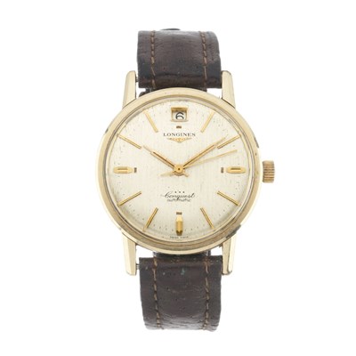 Lot 238 - Longines, a gold capped Conquest wrist watch