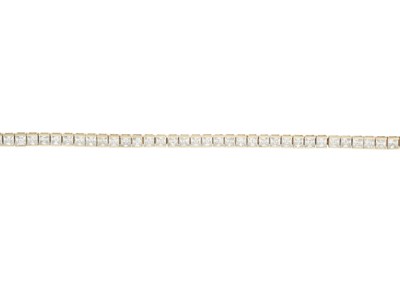 Lot 168 - A 14ct gold cubic zirconia line bracelet