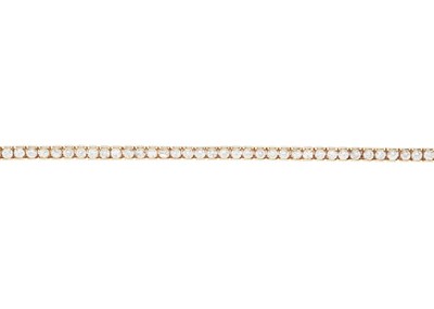 Lot 152 - An 18ct gold diamond line bracelet
