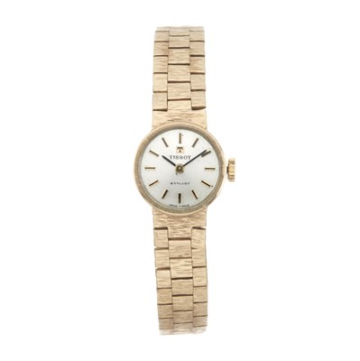 Lot 266 - Tissot, a 9ct gold Stylist bracelet watch