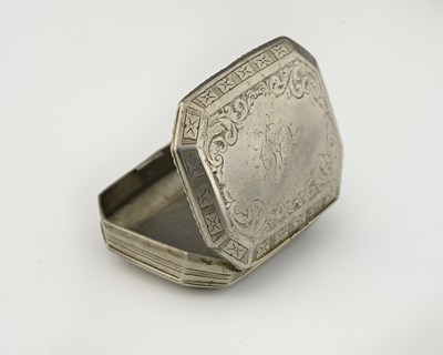 Lot 589 - A nickel alloy or Paktong trick-opening...