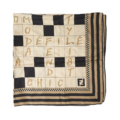 Lot 338 - Fendi, a vintage silk scarf.