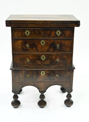 Lot 359 - A Queen Anne walnut Bachelor's chest of small...