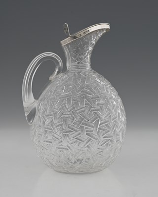 Lot 519 - A Victorian silver-mounted claret jug, the...