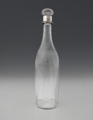 Lot 284 - A Victorian silver-mounted champagne bottle...