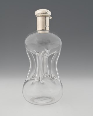 Lot 638 - Hukin and Heath, a silver-mounted glass glug...
