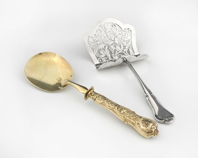 Lot 56 - A French silver pierced server, decorated with...