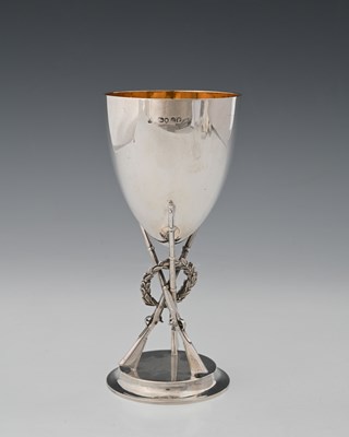 Lot 325 - A Victorian silver prize goblet, the stem...