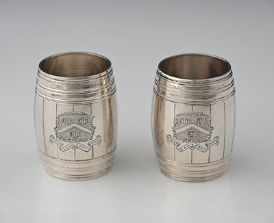 Lot 466 - A pair of novelty silver Vintners' Company...