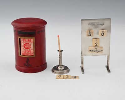 Lot 285 - An Edwardian silver novelty scoreboard,...