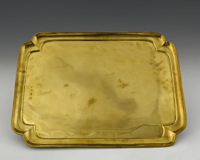 Lot 597 - An eighteenth-century 'French plate' brass tea...