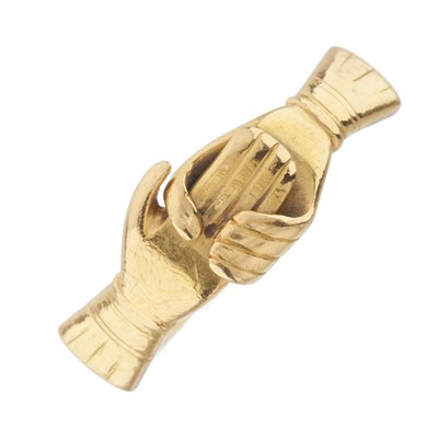 Lot 27 - A Georgian gold fede gimmel ring