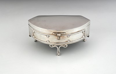 Lot 298 - An Edwardian silver Art Nouveau jewellery box,...