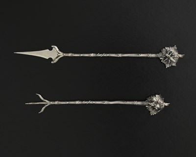Lot 79 - A pair of American sterling silver Aesthetic...