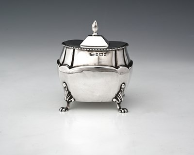 Lot 235 - An Edwardian silver tea caddy, of ovoid form...