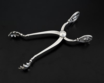 Lot 553 - Georg Jensen, a single pair of Blossom pattern...