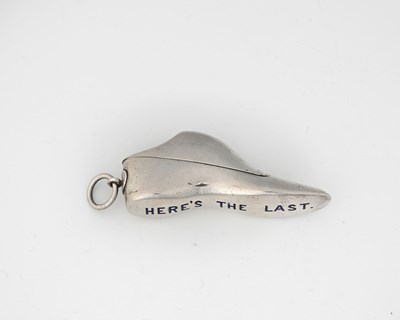 Lot 89 - A Victorian silver novelty vesta case, formed...