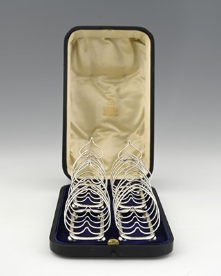 Lot 492 - A cased set of four Edwardian silver novelty...