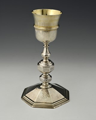 Lot 397 - An eighteenth-century Spanish silver chalice,...