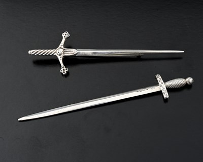 Lot 230 - A Victorian silver novelty letter opener,...