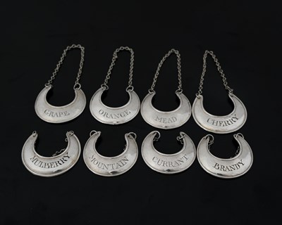 Lot 196 - A set of eight Old Sheffield Plate crescent...
