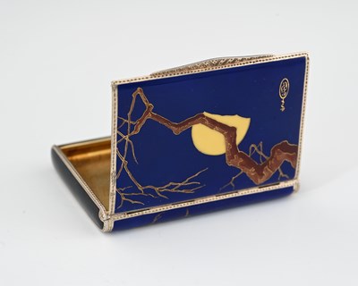 Lot 141 - A Continental silver and enamel cigarette case,...
