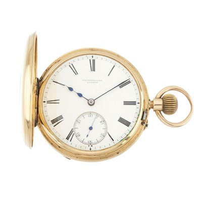 Lot 277 - Rotherams, London, an 18ct gold half hunter pocket watch