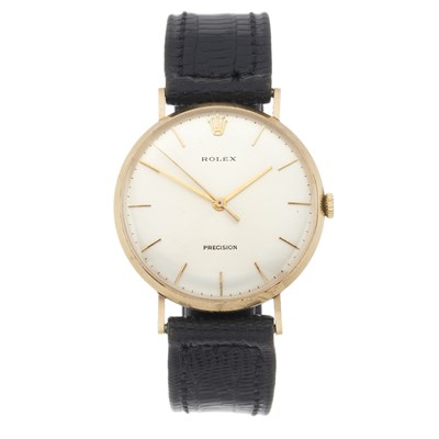 Lot 262 - Rolex, a 9ct gold Precision wrist watch