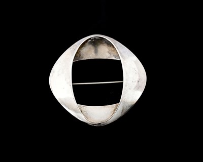 Lot 56 - Georg Jensen, a silver modernist brooch