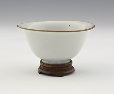 Lot 370 - A Chinese blanc de Chine relief decorated bowl,...