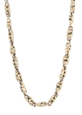 Lot 90 - A 9ct gold fancy-link necklace