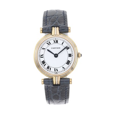 Lot 226 - Cartier, a tri-metal Vendome Trinity wrist watch