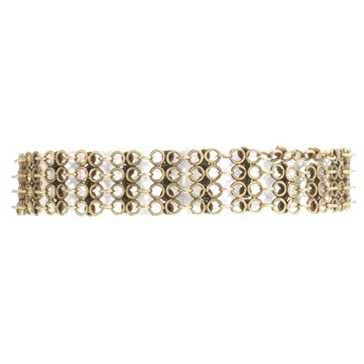 Lot 15 - An early 20th century 9ct gold mesh-link bracelet