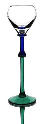 Lot 458 - A Memphis school Italian Murano stemmed glass,...