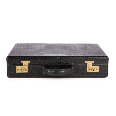 Lot 273 - Asprey, a vintage crocodile skin briefcase,...