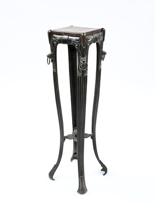 Lot 428 - An Art Nouveau cast iron torchere, circa 1890,...