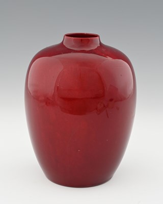 Lot 630 - A Doulton flambe vase, shouldered form, 16cm high
