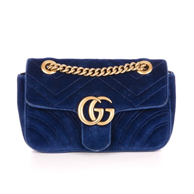 Lot 308 - Gucci, a Mini Marmont handbag, crafted from...