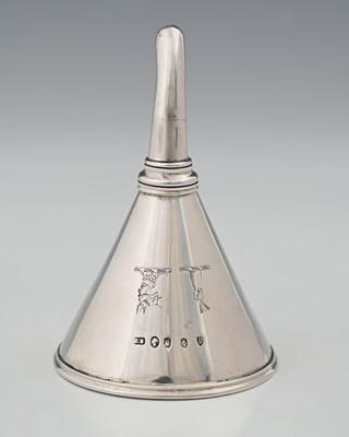 Lot 314 - An Irish Victorian silver funnel, of conical...