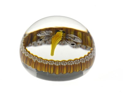 Lot 452 - Perthshire, a Dragonfly and millefiori glass...