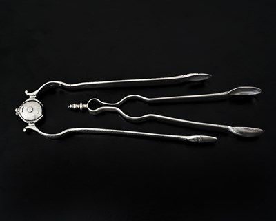 Lot 22 - Two eighteenth-century English silver sugar...