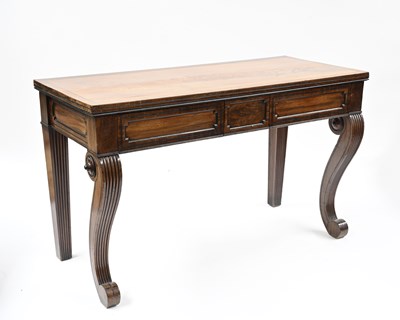Lot 409 - A Regency mahogany console table, circa 1820,...