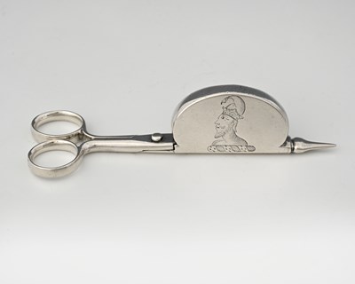 Lot 380 - A single pair of George I silver candle...