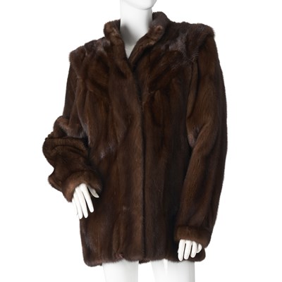 Lot 502 - Saga Mink, a 1980s ranch mink fur coat.