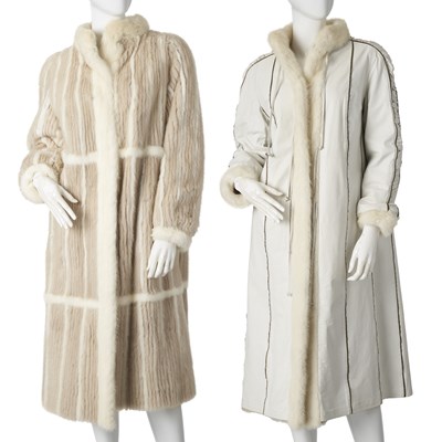 Lot 493 - A reversible mink and leather coat.