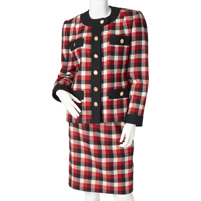 Lot 298 - Celine, a vintage wool skirt suit.