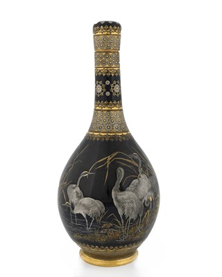 Lot 649 - A Coalport Aesthetic Movement bottle vase and...