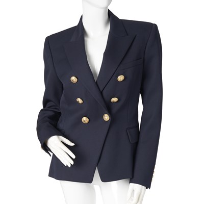 Lot 285 - Balmain, a navy blue wool blazer.