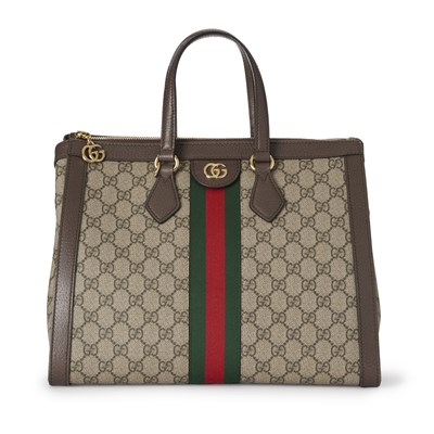 Lot 344 - Gucci, a medium Supreme Ophidia tote bag.